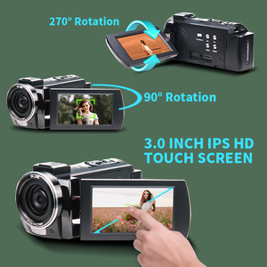 Professional Handy Camcorder 4K UHD Video Camera Dual Lens <strong>IR</strong> Night Vision Vlogging With <strong>Light</strong> Touch Screen