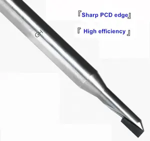 Diamond <strong>End</strong> <strong>Mill</strong> Milling Cutter <strong>PCD</strong> Straight Flute Milling Tool for Granite Carbon Fiber Aluminum - Product Image 3