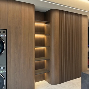 Tấm ốp tường nội thất chống thấm trang trí nhà cửa, tấm trang trí 3D, veneer gỗ tre than hoạt tính, tấm ốp tường gỗ - Product Image 5