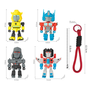 Porte-clés <span class=keywords><strong>Transformers</strong></span> imprimés en 3D Vashine, <span class=keywords><strong>Optimus</strong></span> Prime, porte-clés à cordon, figurine d'action pour enfants, breloques de sac de dessin animé, jouets - Product Image 3