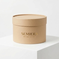 Boîte à fleurs ronde en papier personnalisée, boîte cadeau cylindrique en kraft de luxe