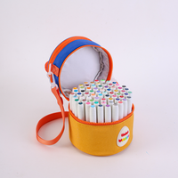 Ensemble de marqueurs acryliques pour enfants Languo, 36 couleurs, avec sac en tissu, pointes souples, matériau ABS