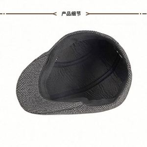 Casquette Gavroche en Laine Mélangée à Carreaux Personnalisable avec Logo – Style Britannique Tendance pour Hommes et Femmes - Product Image 3