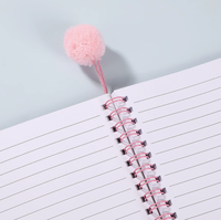 Carnets personnalisés B6 avec couverture en papier imprimé, reliure spirale, pour journalisation et entraînement, avec bande élastique et pendentif pompon