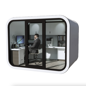 Kiosque <span class=keywords><strong>Magasin</strong></span> Bâtiment Entièrement Meublé Conteneur Maisons Avec Une Voiture Garage Unité Maison Chalet D'hiver Modulaire 2 Chambre Minuscule Maison - Product Image 2