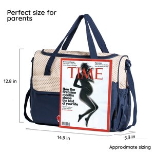 Cochecito de gran capacidad para mamá y bebé, bolso de pañales impermeable de viaje para mamá, bolso de pañales - Product Image 6