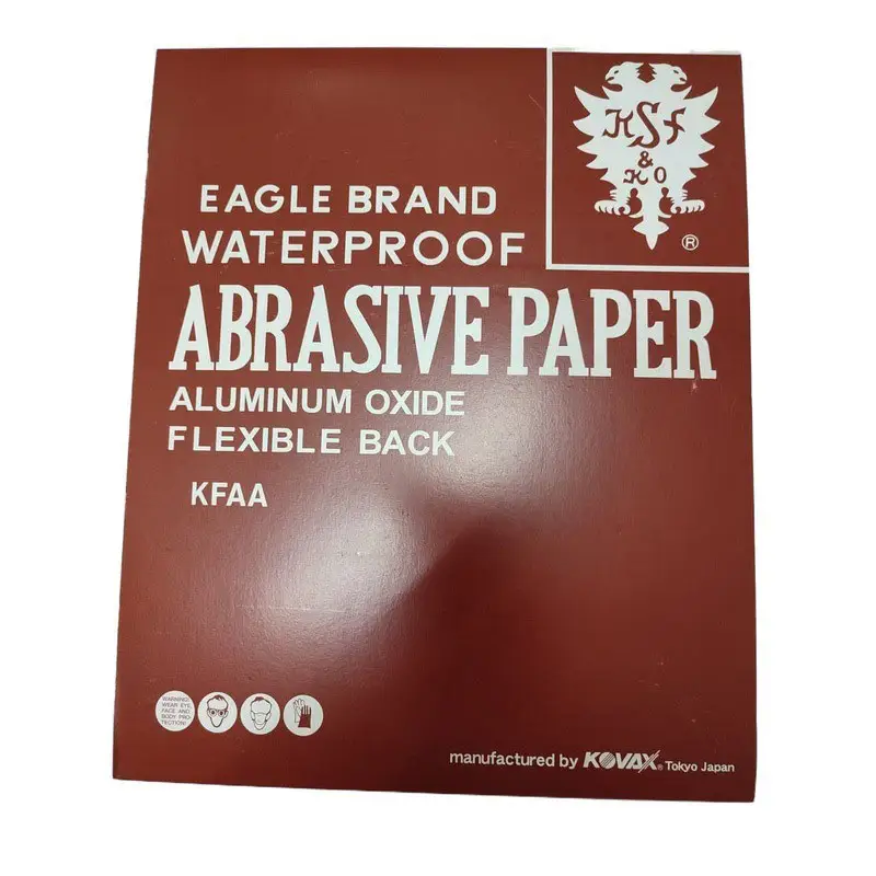 Papel de arena abrasivo japonés, óxido de aluminio rojo, marrón, papel de lija impermeable para madera