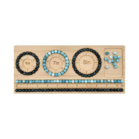 Planche de fabrication de bijoux en bois de bambou écologique, gravée et peinte, plateau à perles, fournitures DIY, couleur naturelle, rectangulaire, Long River