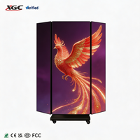 Meilleur prix pour un afficheur LED triple pliable, signalétique numérique modulaire, écran LED sur roulettes pour la réception, la vente au détail et les publicités en salon professionnel