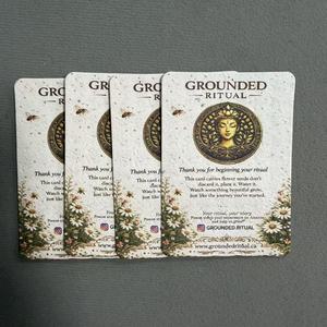 Biglietti d'Auguri Ecologici in Carta Seminabile per Fioristi, Stampa Offset Personalizzata, Cartoline Piantabili, Confezioni - Product Image 5