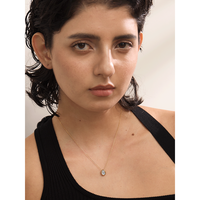 JINYOU-Collier en Acier Inoxydable 272 avec Pendentif en Pierre Naturelle pour Femme, Collier Élégant en Métal, Bijoux Exquis, Cadeau