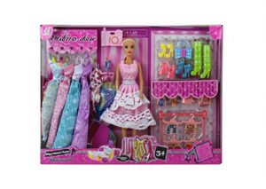 ตุ๊กตาแฟชั่นขนาด 1:6 ของเล่นพลาสติกสำหรับเด็กผู้หญิงอายุ 5 ถึง 7 ปี พร้อมชุดเสื้อผ้าและอุปกรณ์เสริม - Product Image 1