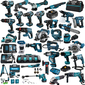 Kit <span class=keywords><strong>de</strong></span> Herramientas Eléctricas Inalámbricas <span class=keywords><strong>Makita</strong></span> <span class=keywords><strong>de</strong></span> 18V, Taladro, Amoladora, Sierra Circular, Destornillador, Llave Inglesa, Juego Completo <span class=keywords><strong>de</strong></span> Herramientas para Construcción - Product Image 1