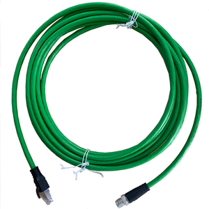 산업 자동화 카메라용 IP67 이더넷 황동 PUR PVC 전기 남성 M12 X-코드 RJ45 케이블 커넥터 어댑터 - Product Image 4