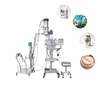 Machine de remplissage semi-automatique haute précision à vis sans fin pour épices, aliments pour animaux, lessive, protéines de lait, cacao, poudres cosmétiques, métal/verre