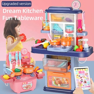 Juego educativo personalizado pequeño Mini juguete de cocina simulación del hogar Cocina y <span class=keywords><strong>lavado</strong></span> Mini mesa de comedor simulación juego de juguete de cocina - Product Image 3