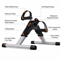 Bicicleta estática de pedales para debajo del escritorio para ejercitar brazos y piernas |   Bicicleta de Ejercicio Plegable Mini con Pantalla LCD para el Hogar y la Oficina
