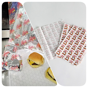 Papel con aislamiento de comida rápida Logotipo impreso personalizado Hamburguesa Sándwich Papel de regalo a prueba de grasa - Product Image 1