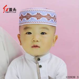 New Design Wholesale Islamic Embroidered Small Men's Children's Kufi Saudi Arabia UAE Muslim <b>Hat</b> - Product Image 6