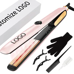 Custom Logo Japanese Hot Sale Professional 2 in 1 Vapour Infrared Steam Flat Iron Hair Straightener and Curler