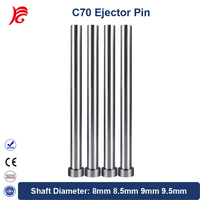 Pasador Expulsor Recto de Alta Calidad, Pasador Expulsor de Acero al Carbono 70 HRC50~54 de 8mm-9.5mm, Estándar DME para Moldes de Electrodomésticos
