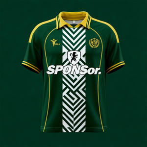 Camiseta de fútbol con diseño de sutura de poliéster para hombre, camiseta de fútbol ligera y transpirable para club deportivo universitario - Product Image 1