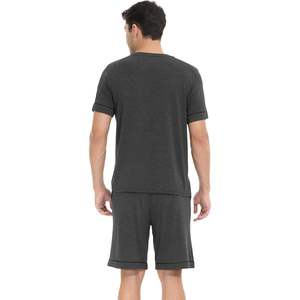 Conjunto de Pijama de Bambú y Viscosa Personalizado para Hombre, Ropa de Dormir Suave de Manga Corta, Tallas S-XXL, Ajuste Cómodo para Verano - Product Image 2