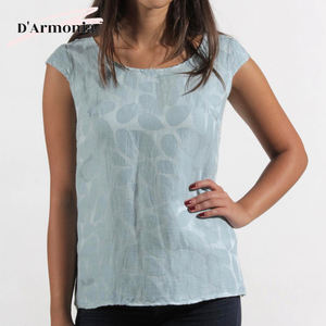 Chemises d'été sans manches à col rond, vêtement décontracté, Design italien, pour femmes - Product Image 3