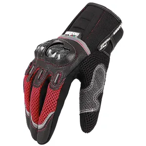 MAD BIKE Spring/Summer Breathable Motorcycle Gloves Carbon Fiber Shell Protector Double Finger Touch Screen Full Finger Gloves