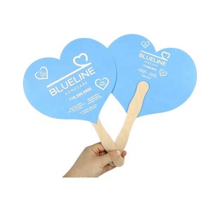 <span class=keywords><strong>Abanicos</strong></span> de mano de papel de cartón con forma impresa a todo color para eventos - Product Image 1