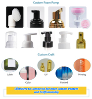 50ml 80ml 100ml 120ml 150ml Luxe Noir Mat Surface Pet Visage Nettoyant Liquide Moussant Mousse Pompe Bouteille Noir Mousse Bouteille