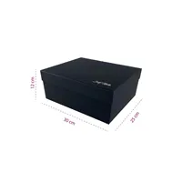 Boîte cadeau vide noire rigide 25x30x12 cm avec poignée, finition brillante/mate, gaufrage 2 cm, emballage cadeau en vente