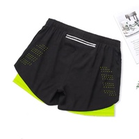 2 In 1 Korte Broek Heren Nep Tweedelige Joggingbroek Basketbal Sneldrogende Fitness Heren Gymshorts