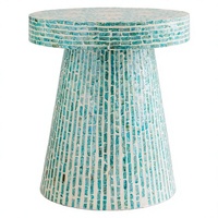 Nouvelle table basse moderne en mosaïque de nacre pour salon