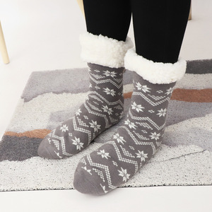 Socksmate 3 ensembles de <span class=keywords><strong>chaussettes</strong></span> cadeaux de Noël, <span class=keywords><strong>chaussettes</strong></span> d'hiver pour adultes, <span class=keywords><strong>chaussettes</strong></span> chaudes antidérapantes en sherpa épais, <span class=keywords><strong>chaussettes</strong></span> douces et moelleuses pour la <span class=keywords><strong>maison</strong></span> - Product Image 2