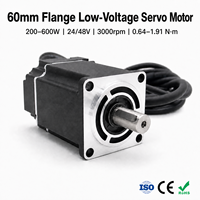 Moteur servo AGV AMR 200-600W avec encodeur, étanche, efficacité IE3, 48V, 3000 tr/min, triphasé, 0,64-1,91 Nm pour robot