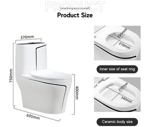 Ethiopia popolare Golden Dragon water closet S-trap monopezzo wc quadrato quadrato <span class=keywords><strong>set</strong></span> di articoli <span class=keywords><strong>sanitari</strong></span> di colore bianco - Product Image 2