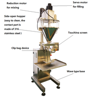 Distributeur de poudre semi-automatique pour café, épices, farine, produits chimiques dans des sacs et des canettes Machine de remplissage à tarière