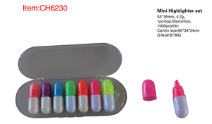 Quảng Cáo Sáng tạo viên thuốc nhỏ hình viên nang <span class=keywords><strong>Highlighter</strong></span>, nhiều màu sắc sống động màu thuốc hình dạng viên thuốc không chảy máu - Product Image 5