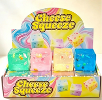 Jouet Squishy Géant Transparent en Forme de Fromage ASMR, Doux, Amusant, Sans Rebondissement, Idéal pour les Fêtes, Jouets Squishy en Forme de Fromage