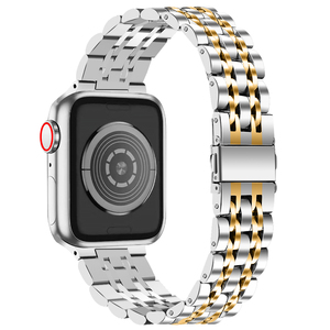 สายนาฬิกาสแตนเลสสตีล Seven Beads,สายนาฬิกาสำหรับ <span class=keywords><strong>Apple</strong></span> <span class=keywords><strong>Watch</strong></span> ซีรี่ย์<span class=keywords><strong>7</strong></span> 6 5 4 3 2 1ขนาด41มม. 45มม. 40มม. 44มม. - Product Image 3