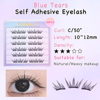Pince à épiler pour faux cils, logo personnalisé, étanche, mince, bleu, larmes, extension de grappe individuelle, sans colle, sans pression