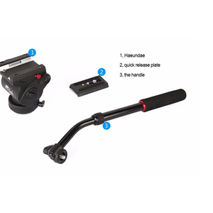 Trépied professionnel Jie Yang JY0606 pour appareil photo reflex avec tête amortie 75 mm compatible <span class=keywords><strong>Manfrotto</strong></span> - Product Image 2