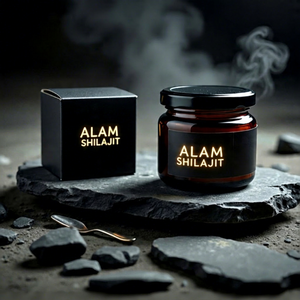 Shilajit de l'Himalaya 100% Biologique Authentique 50g, Résine d'Acide Fulvique Séchée au Soleil, Pot en Verre Ambré pour Adultes (à l'exception des femmes enceintes) – Énergie - Product Image 1
