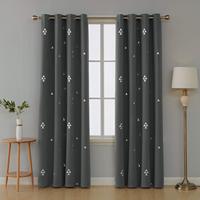 Rideaux occultants blancs et en dentelle Tulle, Triangle supérieur imprimé, transparents, pour chambre de garçon, avec œillet