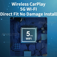 RMAUTO Apple CarPlay Inalámbrico MMI MIB para Audi A6 A7 2012-2018, Android Auto, Mirror Link, AirPlay, Compatible con Cámara de Reversa, Car Play