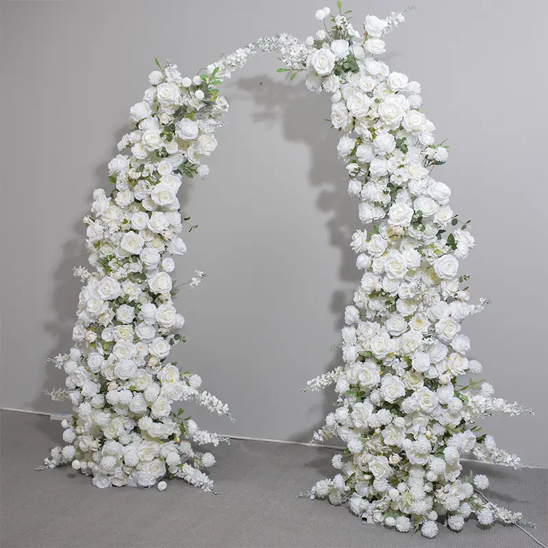 Flower arrangement welcome background flower arrangement arch artificial flower wedding party event decoration layout