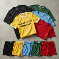 Uniforme de Fútbol Personalizado con Diseño OEM, Nuevo Modelo, Impresión por Sublimación, Transpirable, Conjunto de Camiseta de Fútbol, 95% Poliéster, 5% Elastano