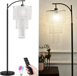 <span class=keywords><strong>Lampe</strong></span> sur pied moderne de luxe en cristal K9 avec abat-jour en forme de gouttes de pluie à plusieurs niveaux pour salon, chambre à coucher, hôtel - Product Image 5