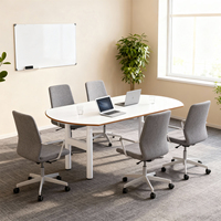 Table de conférence de bureau électrique moderne de luxe, quatre pieds, hauteur réglable, cadre de bureau debout, bureau intelligent pour chef